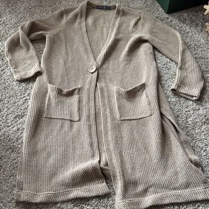 Cozy Beige Knit Cardigan